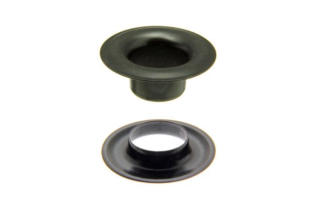 DOT Sheet Metal Grommet with Neck Washer 00 (20 - 007N0001611XG) Government Black Brass 3/16 inch 1 - gross - Outdoor Fabric Central