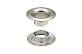 DOT Sheet Metal Grommet with Neck Washer 1 (20 - 007N151831XG) Nickel - Plated Brass 9/32 inch 1 - gross - Outdoor Fabric Central