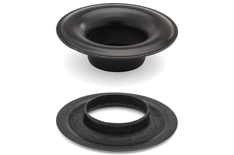 DOT Sheet Metal Grommet with Neck Washer 4 (20 - 007N401611XG) Government Black Brass 1/2 inch 1 - gross - Outdoor Fabric Central