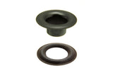 DOT Sheet Metal Grommet with Plain Washer 0 (20 - 0070001611XG) Government Black Brass 1/4 inch 1 - gross - Outdoor Fabric Central
