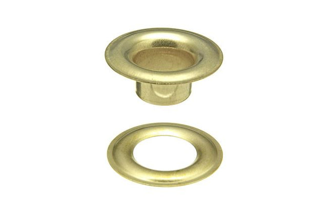 DOT Sheet Metal Grommet with Plain Washer 0 (20 - 0070050001XG) Brass 1/4 inch 1 - gross - Outdoor Fabric Central