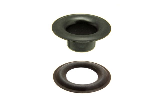 DOT Sheet Metal Grommet with Plain Washer 2 (20 - 0070201611XG) Government Black Brass 3/8 inch 1 - gross - Outdoor Fabric Central