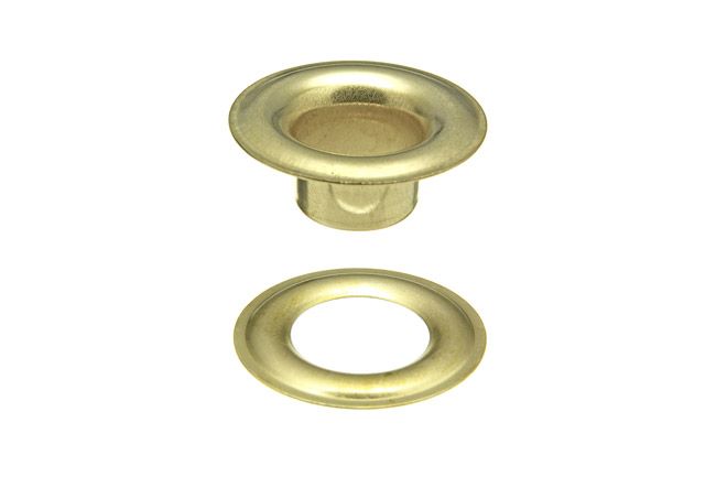 DOT Sheet Metal Grommet with Plain Washer 4 (20 - 0070450001XG) Brass 1/2 inch 1 - gross - Outdoor Fabric Central