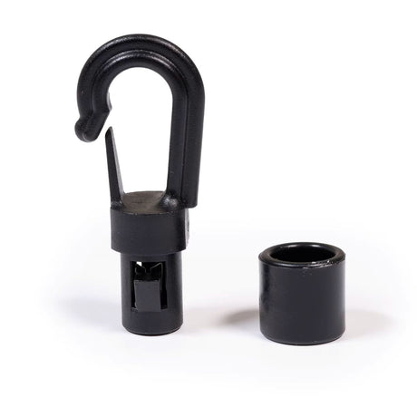 Fastex Shock Cord Hook 1/4 inch Acetal Black #605-0250-5614