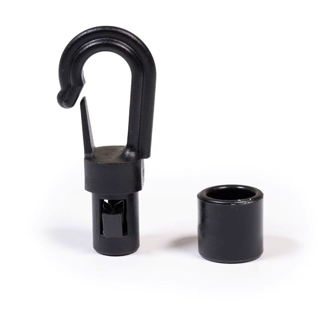 Fastex Shock Cord Hook 1/4 inch Acetal Black #605-0250-5614