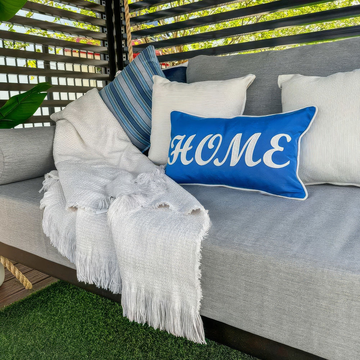 Full Size Sunbrella Porch Swing Bed Cushion Cover Bundle (75x54) - Outdoor Fabric Central