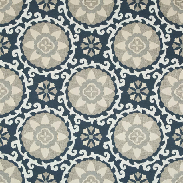 Kravet Sunbrella Exotic Suzani Indigo 31969 - 1516 Oceania Indoor Outdoor Collection Upholstery Fabric - Outdoor Fabric Central