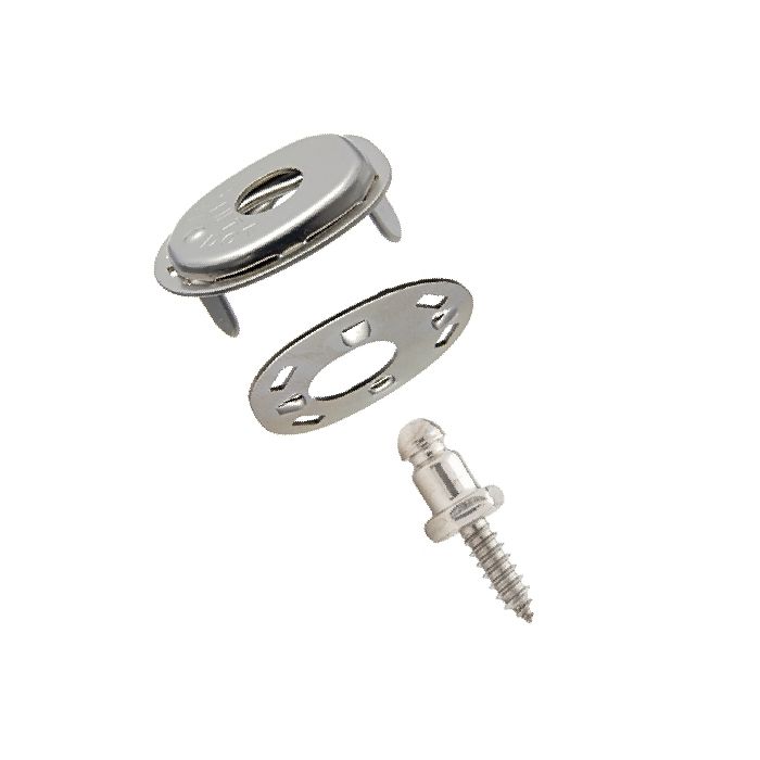 Lift - the - DOT Locking Fastener Set - Cloth - to - Surface (Nickel - Plated Brass) - Outdoor Fabric Central
