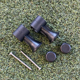 Moorea Indoor / Outdoor Curtain Hardware: 5 Foot Rod + 2 Brackets - Black - Outdoor Fabric Central