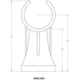 Moorea Indoor / Outdoor Curtain Hardware: Custom Length - Black - Outdoor Fabric Central