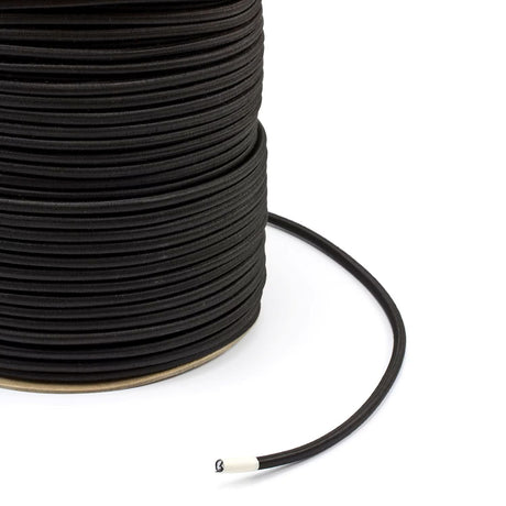 Polypropylene Covered Elastic Cord #M-4 1/4 inch x 500 feet Black
