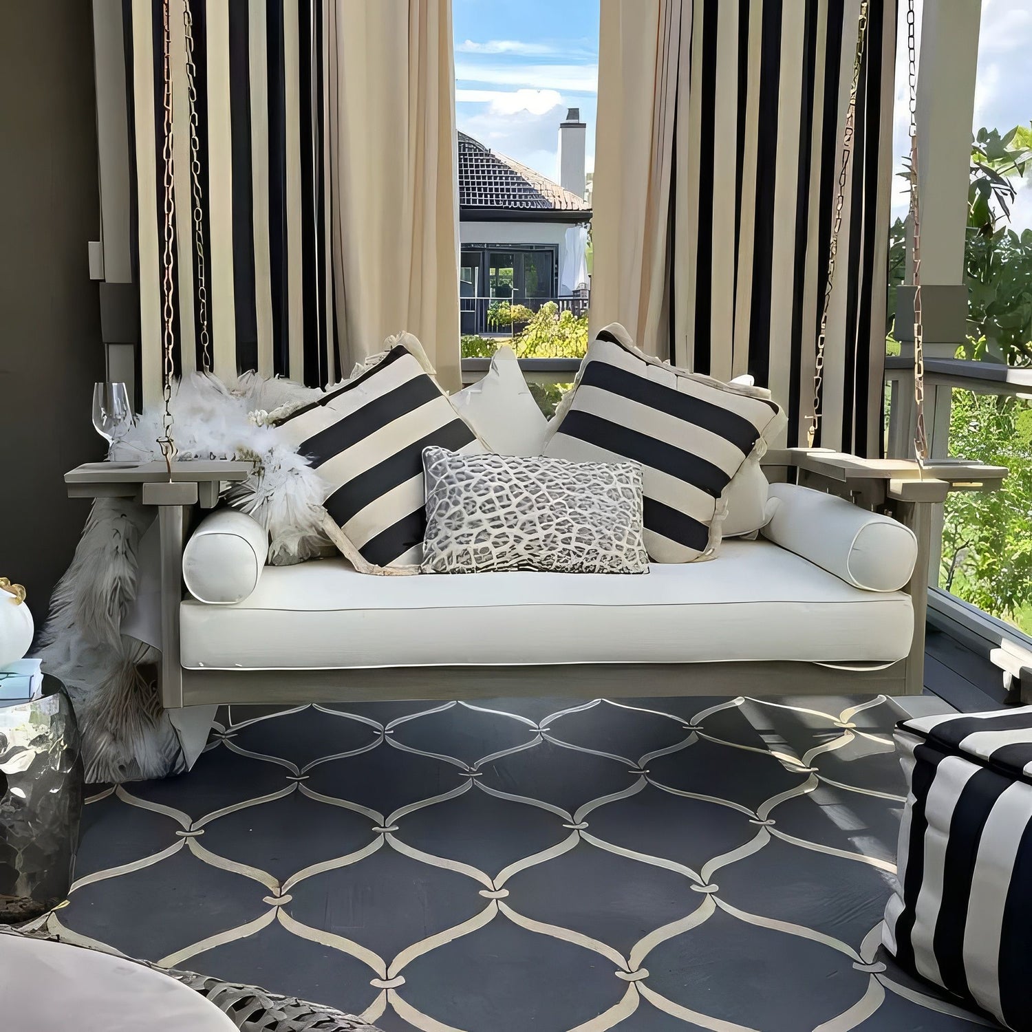 Replacement Cushion for Sunday Porch Swing - Outdoor Fabric Central