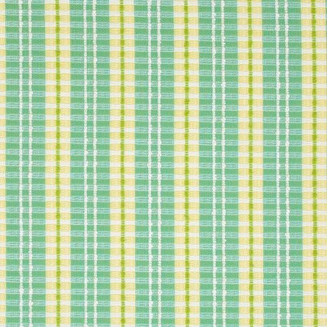 Robert Allen Sunbrella Picnic Patches Turquoise 242253 Open Air Collection Upholstery Fabric