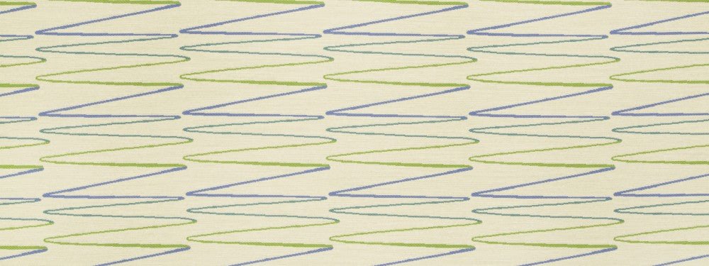 Robert Allen Sunbrella Ziggy Waves Lime Color Library Collection Upholstery Fabric
