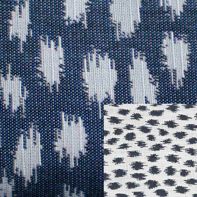Sample of Sunbrella Agra Indigo 145147-0000 Fusion Collection - Reversible Upholstery Fabric (Dark Side)