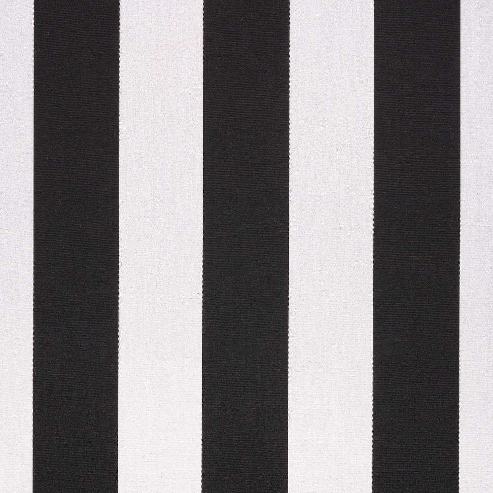 Sample of Sunbrella Beaufort Black / White 6 Bar 5704-0000 46-Inch Stripes Awning / Shade Fabric