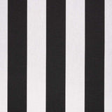 Sample of Sunbrella Beaufort Black / White 6 Bar 5704-0000 46-Inch Stripes Awning / Shade Fabric