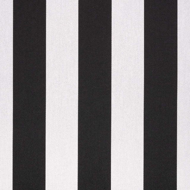 Sample of Sunbrella Beaufort Black / White 6 Bar 5704-0000 46-Inch Stripes Awning / Shade Fabric