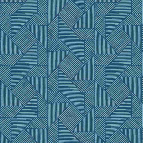Sample of Sunbrella by Mayer Acuco Cobalt 445 - 004 Wonderlust Collection Upholstery Fabric - Outdoor Fabric Central