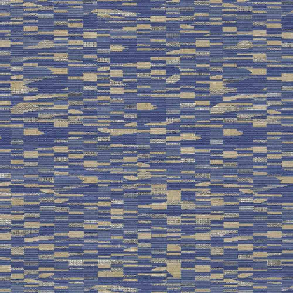 Sample of Sunbrella by Mayer Collage Cobalt 417 - 004 Imagine Collection Upholstery Fabric - Outdoor Fabric Central