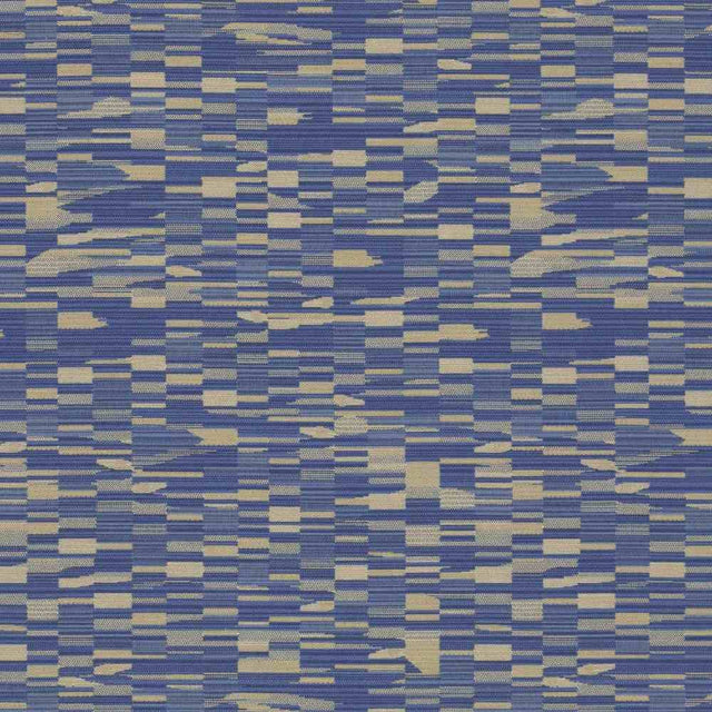 Sample of Sunbrella by Mayer Collage Cobalt 417 - 004 Imagine Collection Upholstery Fabric - Outdoor Fabric Central