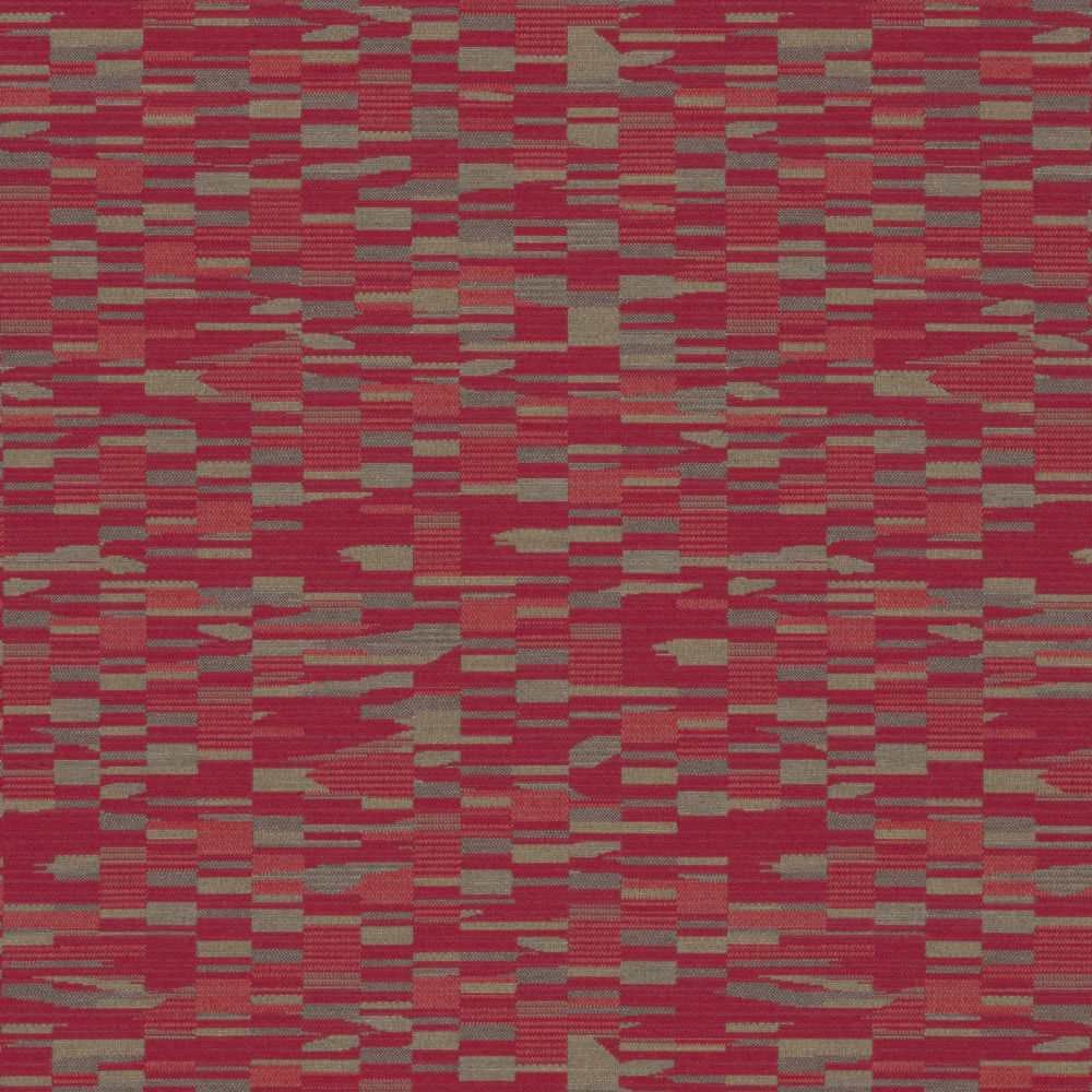 Sample of Sunbrella by Mayer Collage Crimson 417 - 001 Imagine Collection Upholstery Fabric - Outdoor Fabric Central