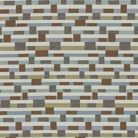 Sample of Sunbrella by Mayer Metal Strips Driftwood 434 - 000 Vollis Simpson Collection Upholstery Fabric - Outdoor Fabric Central