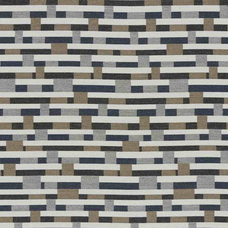 Sample of Sunbrella by Mayer Metal Strips Granite 434 - 006 Vollis Simpson Collection Upholstery Fabric - Outdoor Fabric Central