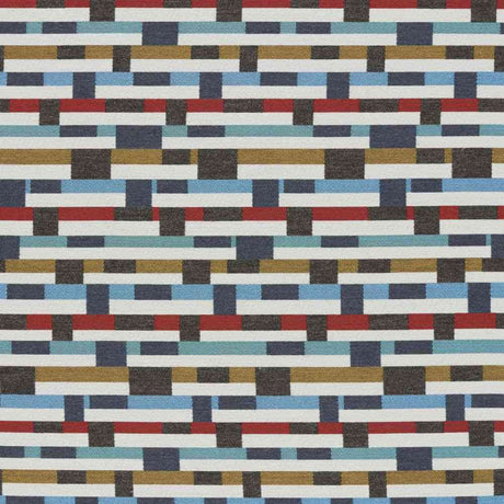 Sample of Sunbrella by Mayer Metal Strips Regatta 434 - 004 Vollis Simpson Collection Upholstery Fabric - Outdoor Fabric Central