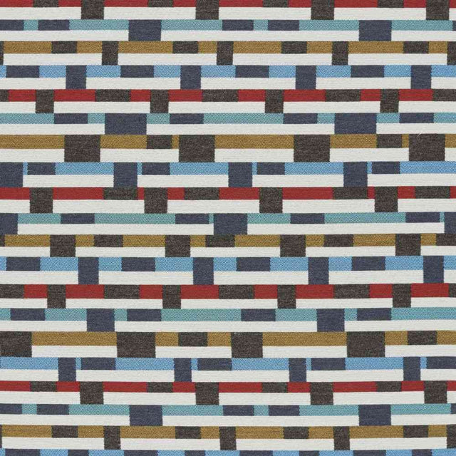 Sample of Sunbrella by Mayer Metal Strips Regatta 434 - 004 Vollis Simpson Collection Upholstery Fabric - Outdoor Fabric Central