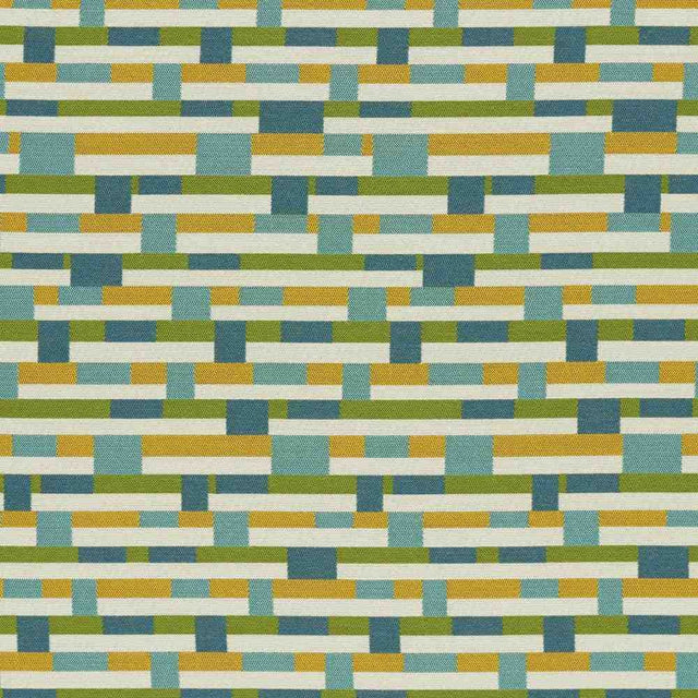 Sample of Sunbrella by Mayer Metal Strips Springtime 434 - 003 Vollis Simpson Collection Upholstery Fabric - Outdoor Fabric Central