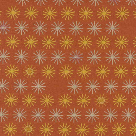 Sample of Sunbrella by Mayer Spokes Sunset 435 - 009 Vollis Simpson Collection Upholstery Fabric - Outdoor Fabric Central