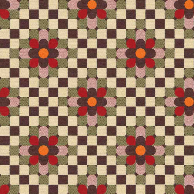 Sample of Sunbrella by Mayer Sula Flame 446 - 001 Wonderlust Collection Upholstery Fabric - Outdoor Fabric Central