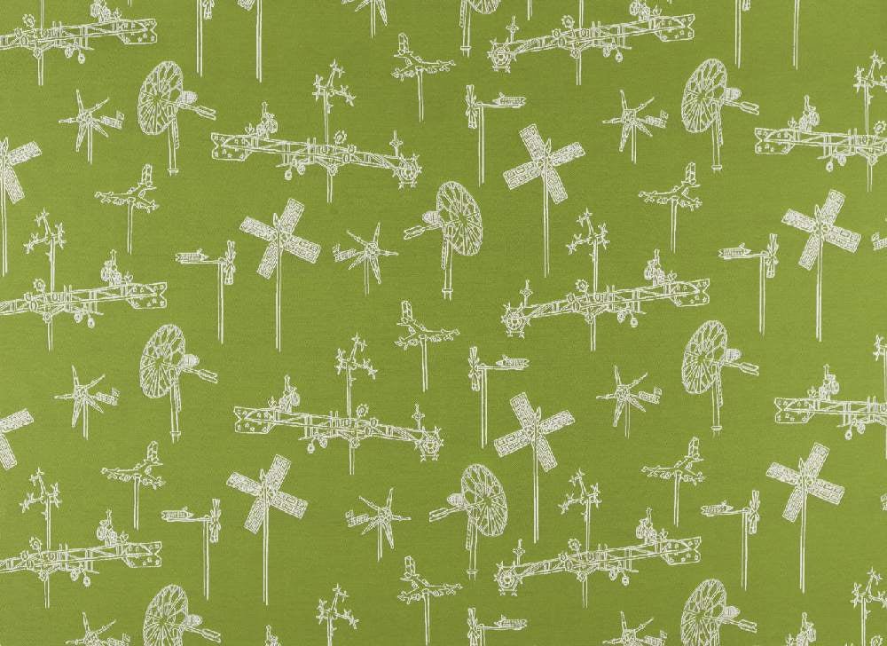 Sample of Sunbrella by Mayer Whirligig Parrot 431 - 003 Vollis Simpson Collection Upholstery Fabric - Outdoor Fabric Central