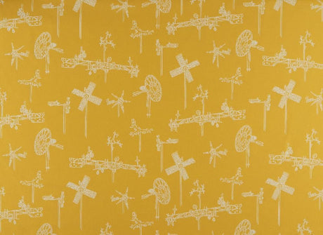 Sample of Sunbrella by Mayer Whirligig Sunshine 431 - 002 Vollis Simpson Collection Upholstery Fabric - Outdoor Fabric Central