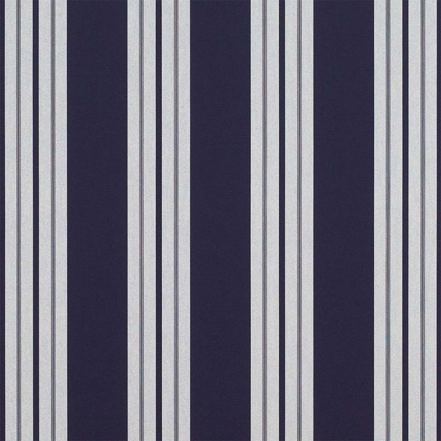 Sample of Sunbrella Captain Navy Natural Classic 4902-0000 46-Inch Stripes Awning / Shade Fabric