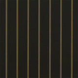 Sample of Sunbrella Cooper Black 4988-0000 46-Inch Stripes Awning / Shade Fabric