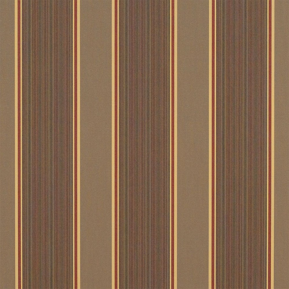 Sample of Sunbrella Eastridge Cocoa 4994-0000 46-Inch Stripes Awning / Shade Fabric