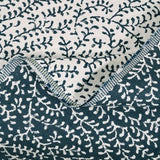 Sample of Sunbrella Eberly Peacock 146266-0003 Fusion Collection Reversible Upholstery Fabric
