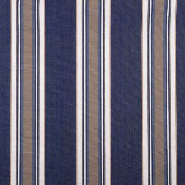 Sample of Sunbrella Emblem Navy 4898-0000 46-Inch Stripes Mayfield Collection Awning / Shade Fabric