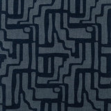 Sample of Sunbrella Escher Indigo 146225 - 0003 Fusion Collection Upholstery Fabric - Outdoor Fabric Central