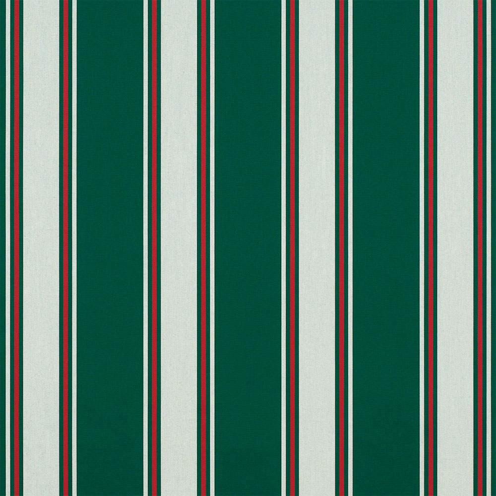 Sample of Sunbrella Forest Green Fancy 4790 - 0000 46 - Inch Stripes Awning / Shade Fabric - Outdoor Fabric Central