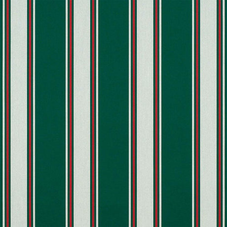Sample of Sunbrella Forest Green Fancy 4790 - 0000 46 - Inch Stripes Awning / Shade Fabric - Outdoor Fabric Central