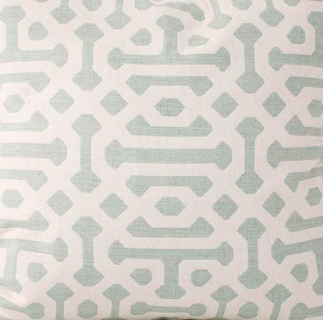 Sample of Sunbrella Fretwork Mist 45991 - 0000 Elements Collection - Reversible Upholstery Fabric (Dark Side) - Outdoor Fabric Central
