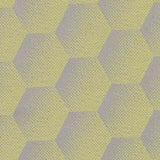 Sample of Sunbrella Hexagon Lemon HEX J207 140 European Collection Upholstery Fabric - Outdoor Fabric Central
