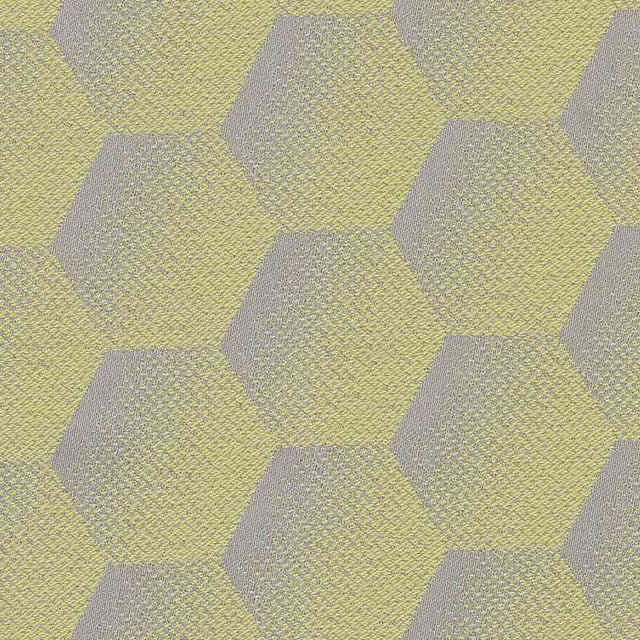 Sample of Sunbrella Hexagon Lemon HEX J207 140 European Collection Upholstery Fabric - Outdoor Fabric Central