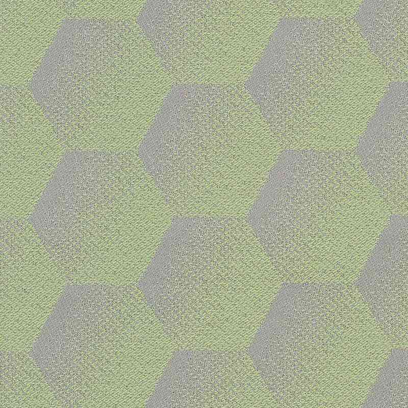 Sample of Sunbrella Hexagon Mint HEX J206 140 European Collection Upholstery Fabric - Outdoor Fabric Central