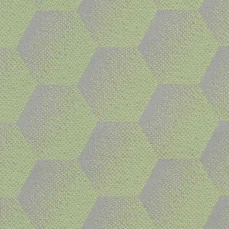 Sample of Sunbrella Hexagon Mint HEX J206 140 European Collection Upholstery Fabric - Outdoor Fabric Central