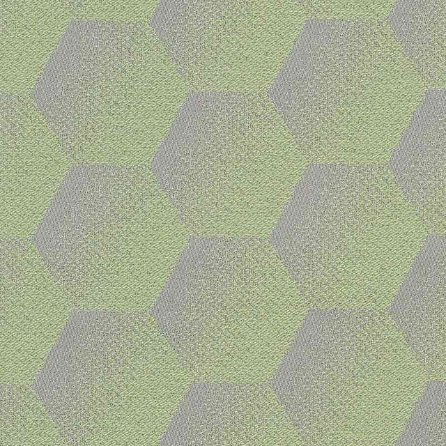 Sample of Sunbrella Hexagon Mint HEX J206 140 European Collection Upholstery Fabric - Outdoor Fabric Central