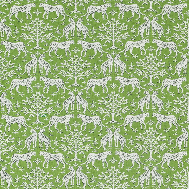 Sample of Sunbrella Jaipur Frame II Chive 146409-0002 Upholstery Fabric